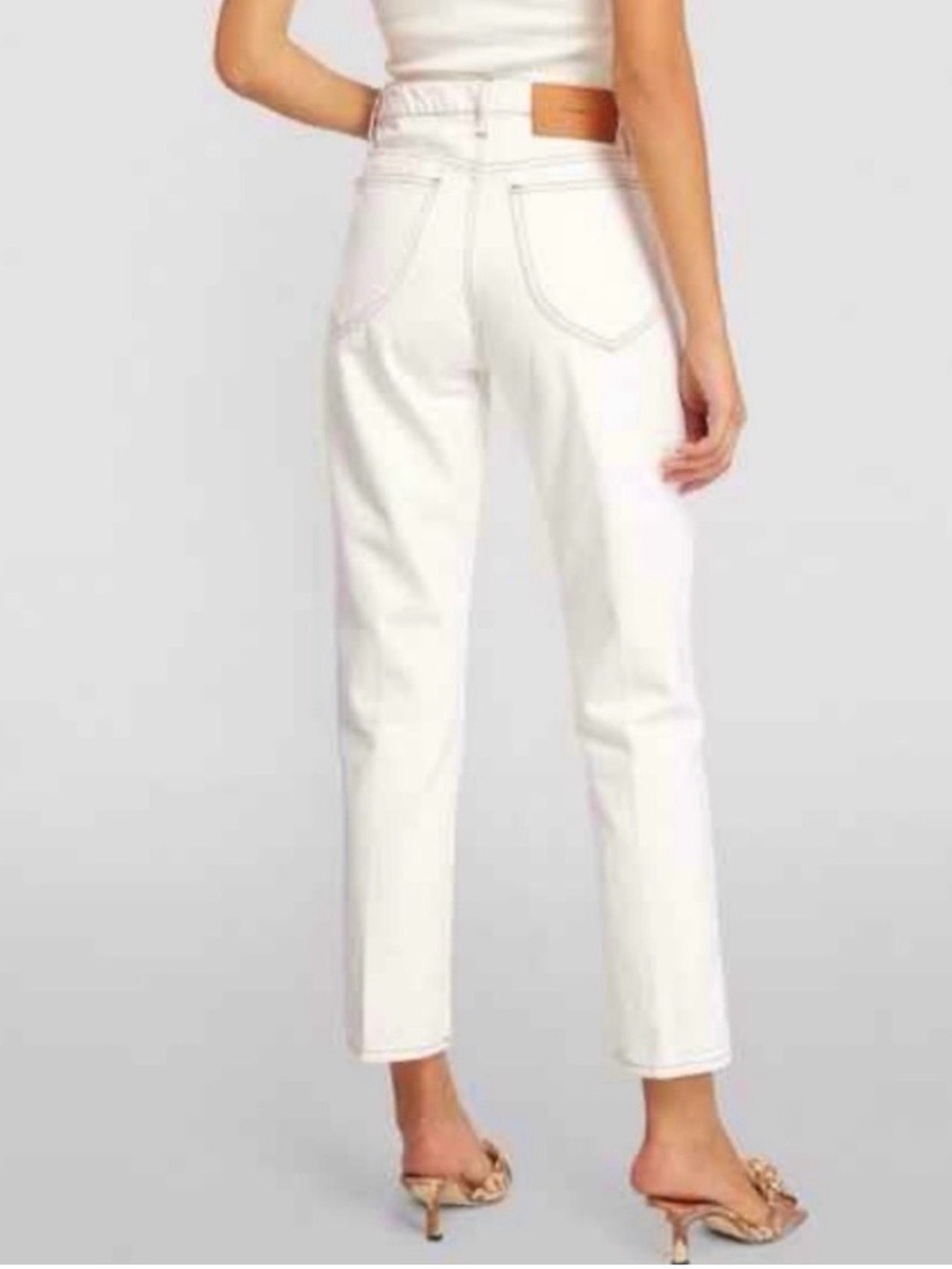 Frame Le Italian Jeans High Rise Straight Off White Denim